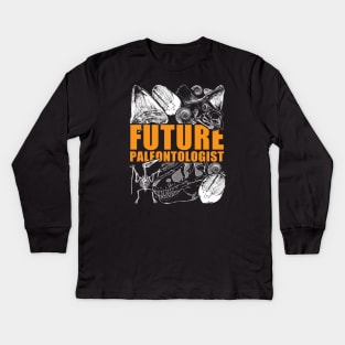 Paleontology tshirt - Future paleontologist gift idea Kids Long Sleeve T-Shirt